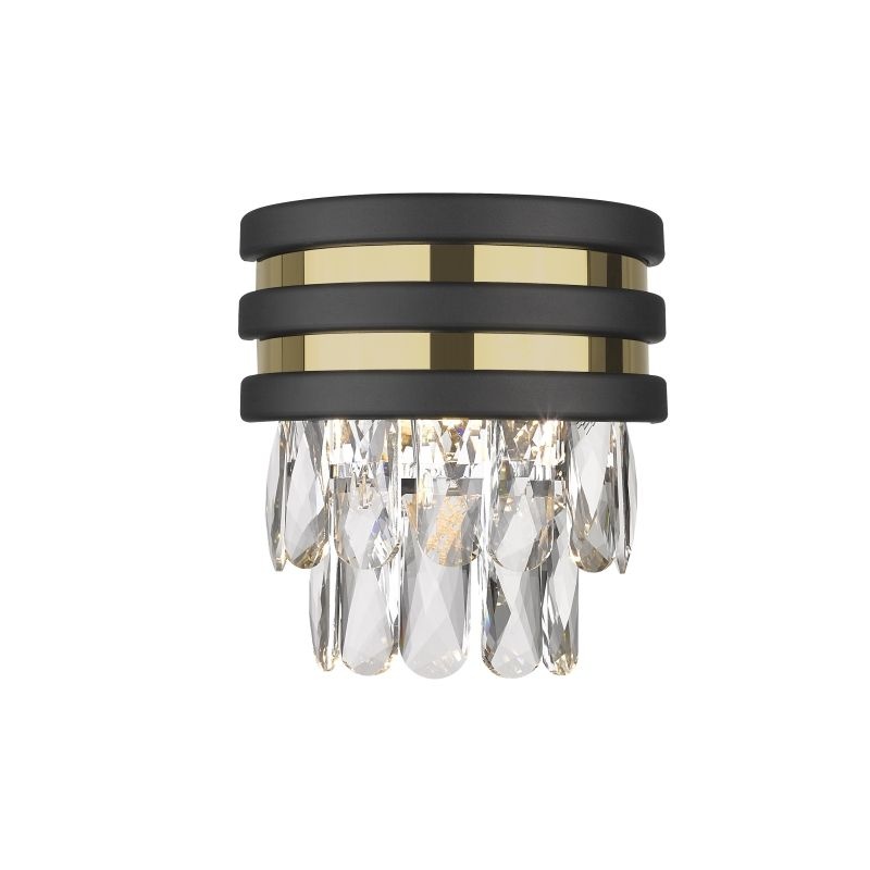 Wall Light Fixtures Aplica neagra/aurie din metal Naica Zuma Line