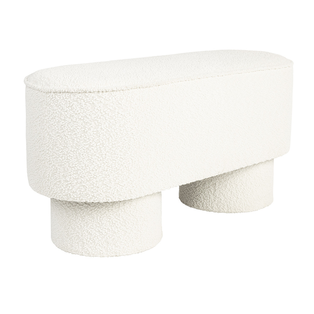 Quiet Object Bancheta alba din textil 93 cm Marcos Quiet Object