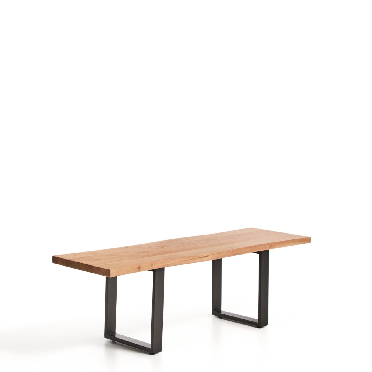 Chairs Bancheta maro/neagra din lemn 140 cm Uxue Kave Home