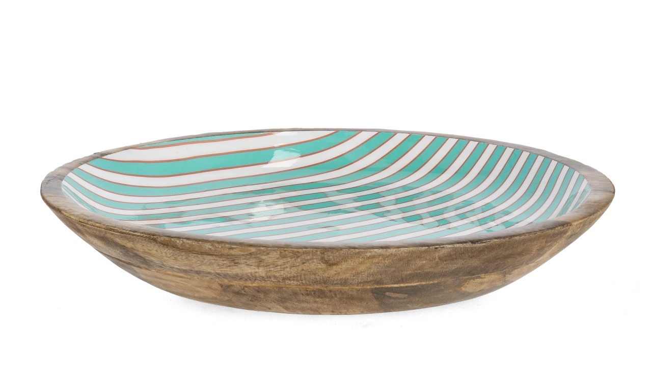 Dinnerware Bol multicolor din ceramica 38 cm Thara Low Stripes Bizzotto
