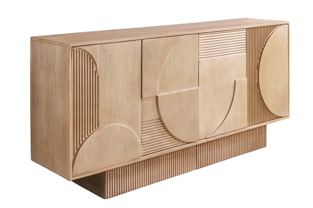 the subtle art of not giving a f*ck Bufet inferior maro deschis din lemn 170 cm Art Deco The Home Collection