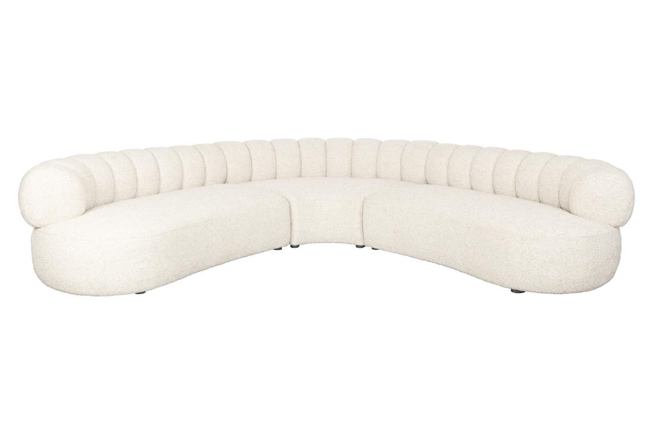 Sofas Canapea cu colt bej din textil pentru 7 persoane Duvane Dutchbone