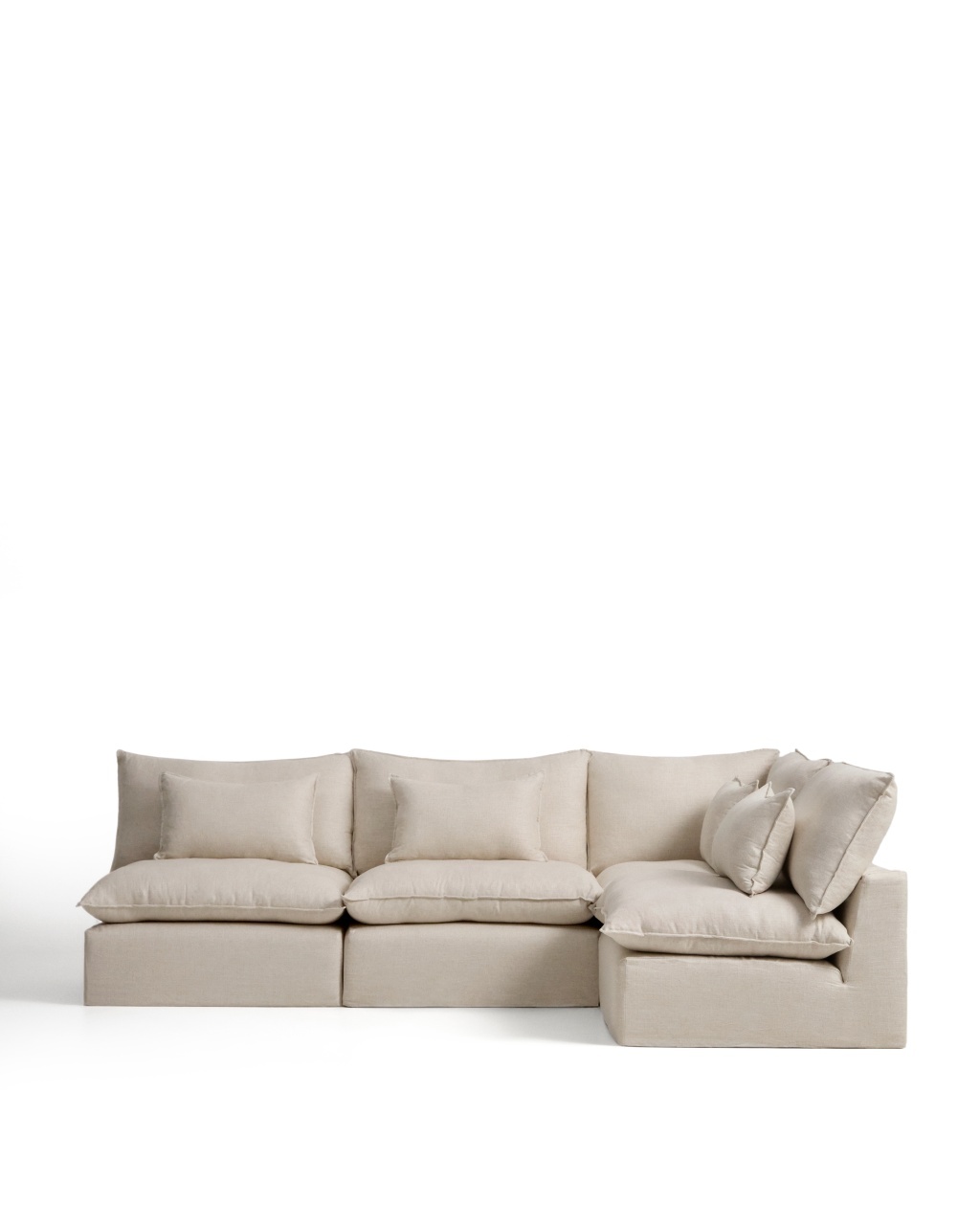 modular sectional sofa Canapea cu colt modulara bej din textil pentru 6 persoane Anarela 327 Right Kave Home