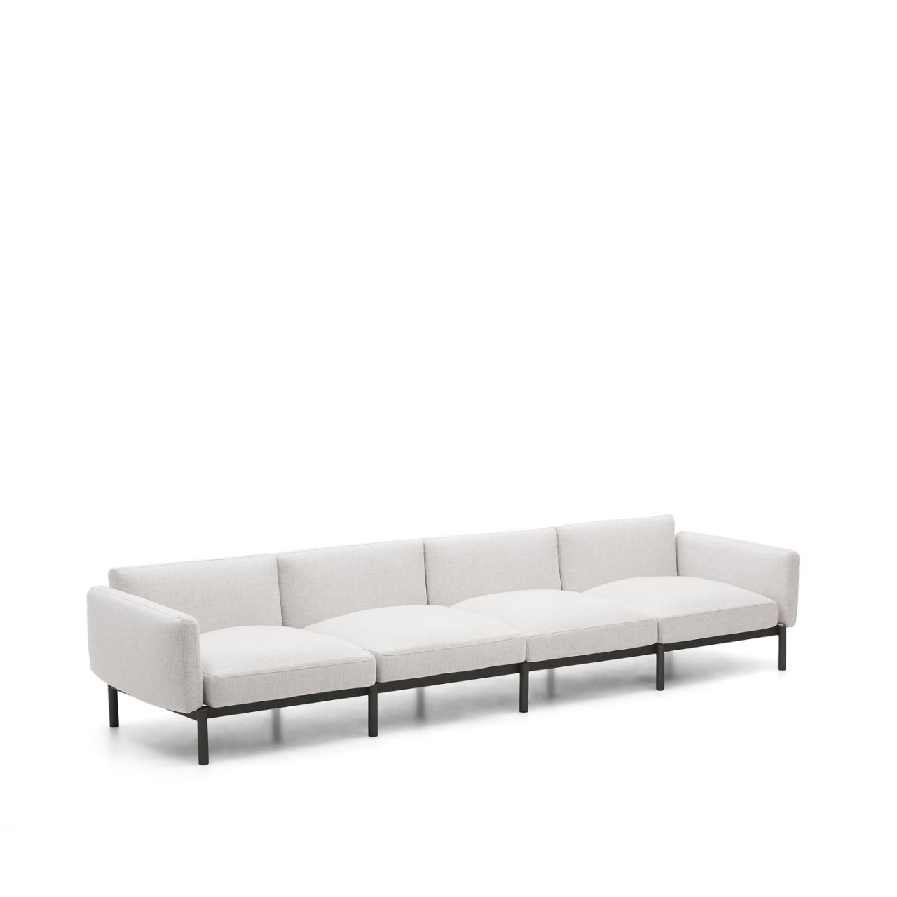 Outdoor Furniture Canapea exterior bej/gri din textil pentru 4 persoane Sorells Kave Home