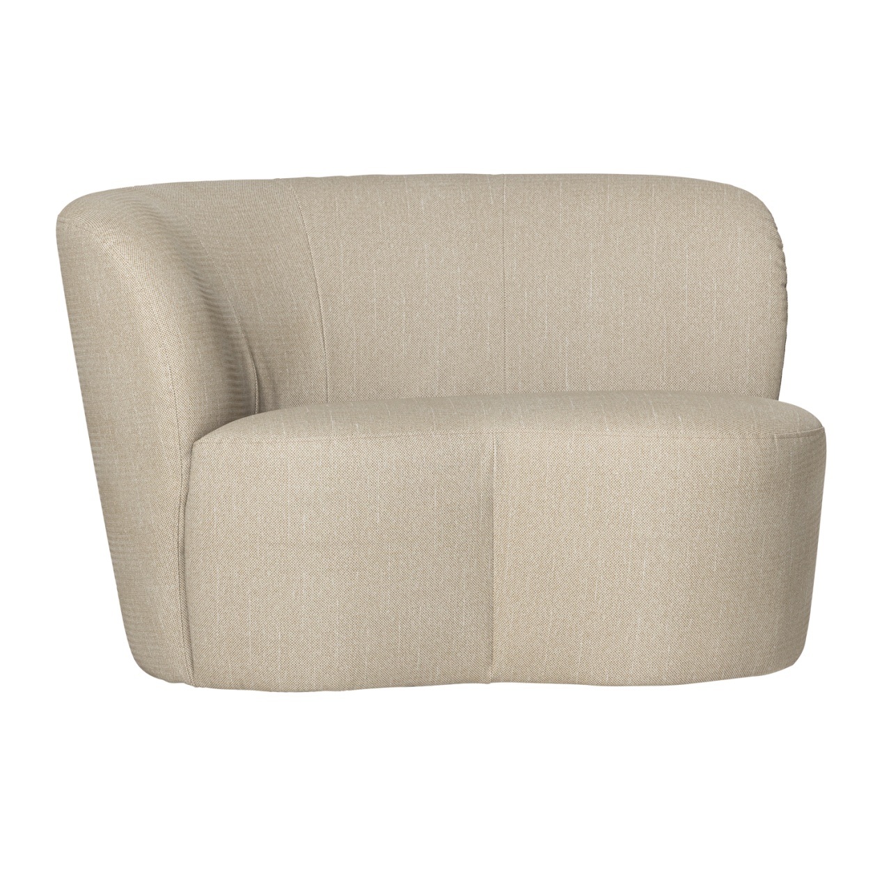 Canapea exterior bej nisipiu din textil 112 cm Stone Left Woood