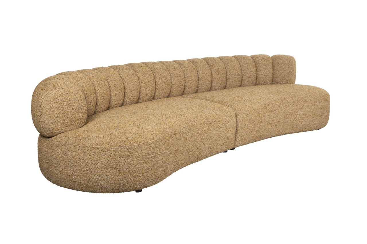 Sofas Canapea maro din textil pentru 4.5 persoane Duvane Dutchbone