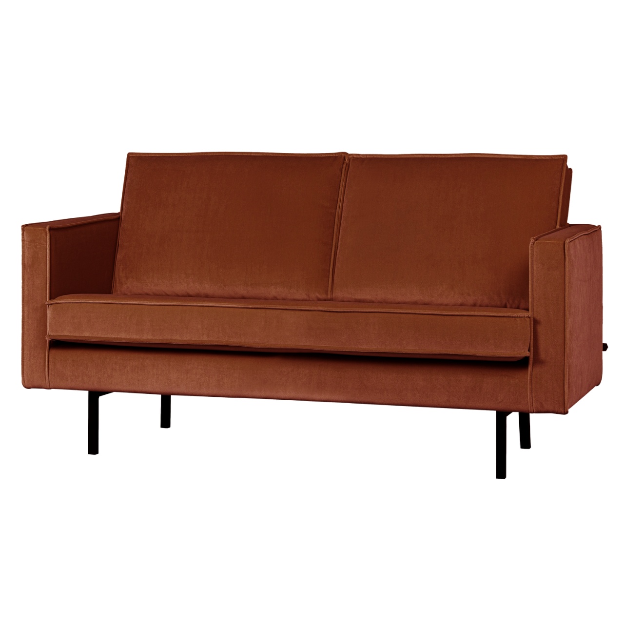 Sofas Canapea maro ruginiu din catifea pentru 2 persoane Rodeo Woood
