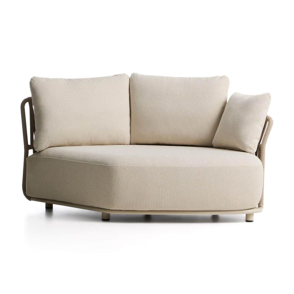 kave taburetes Canapea modulara exterior ecru/grej din textil 167 cm Osani Kave Home