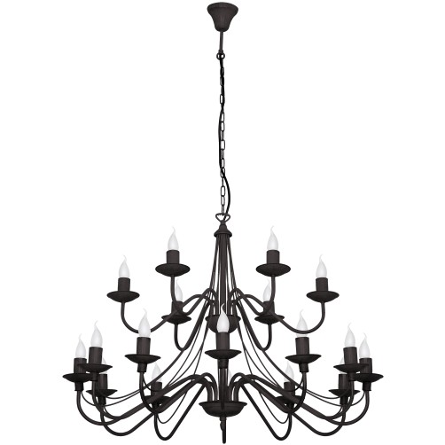 Quiet Object Candelabru negru din metal cu 18 becuri Roza Quiet Object