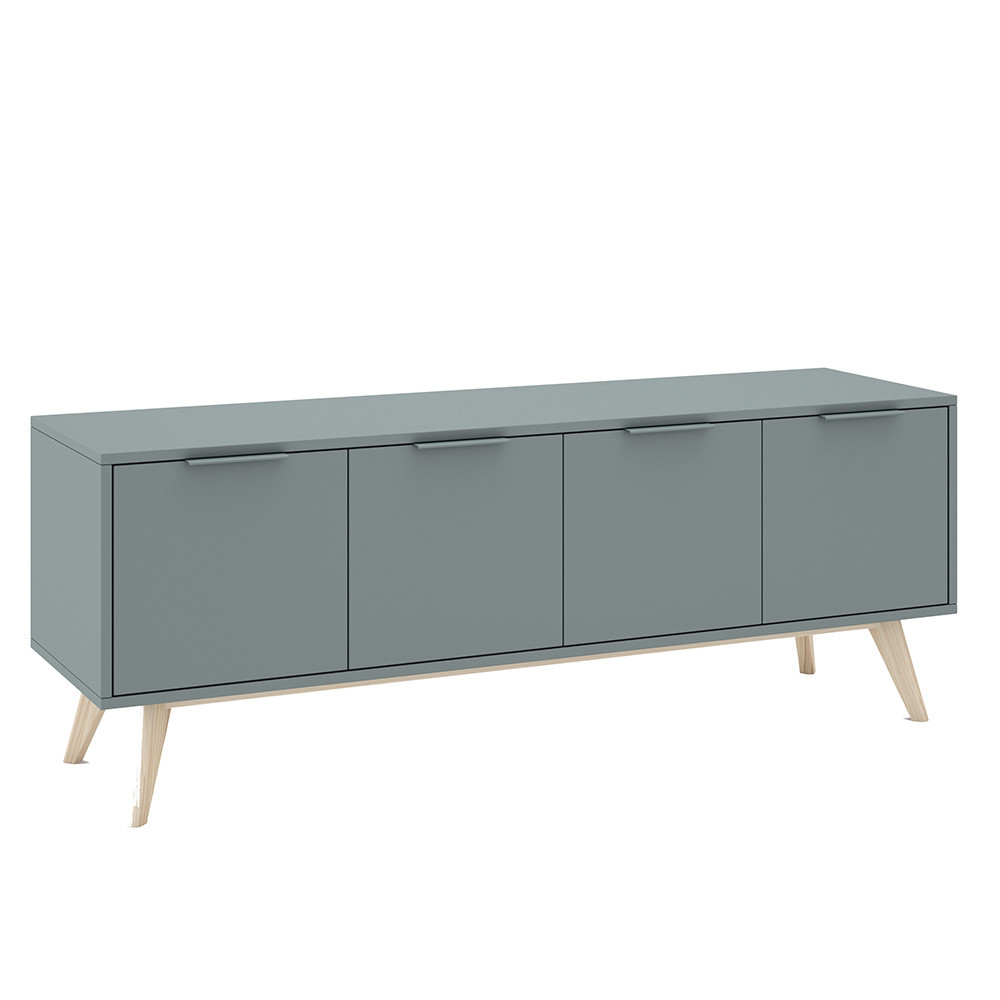 Quiet Object Comoda TV kaki/crem din lemn 140 cm Pisco Style Quiet Object