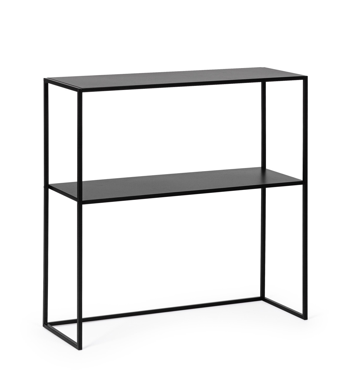 Consola neagra din metal 78 cm Alrik Bizzotto
