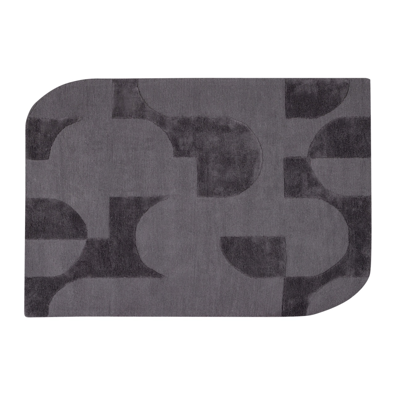 Rugs Covor gri din fibre 170x240 cm Livo Woood
