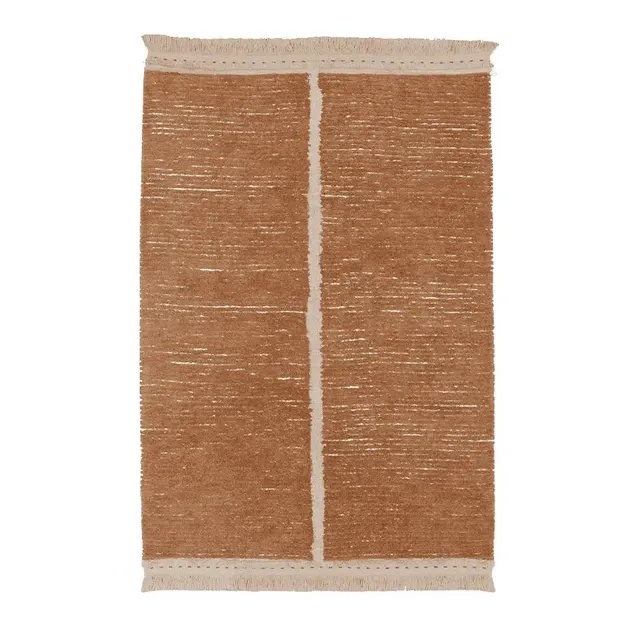 pilota 140x200 Covor reversibil pentru copii maro caramel din bumbac 140x200 cm Reversible Lorena Canals