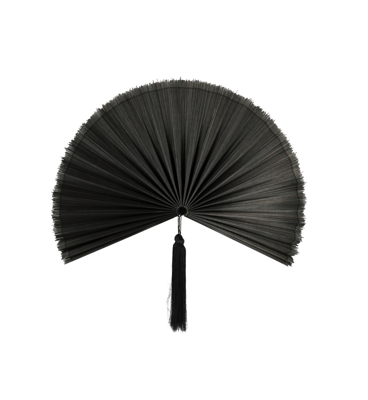 Decoratiune de perete neagra din bambus 39x81 cm Nanka Fan Bizzotto