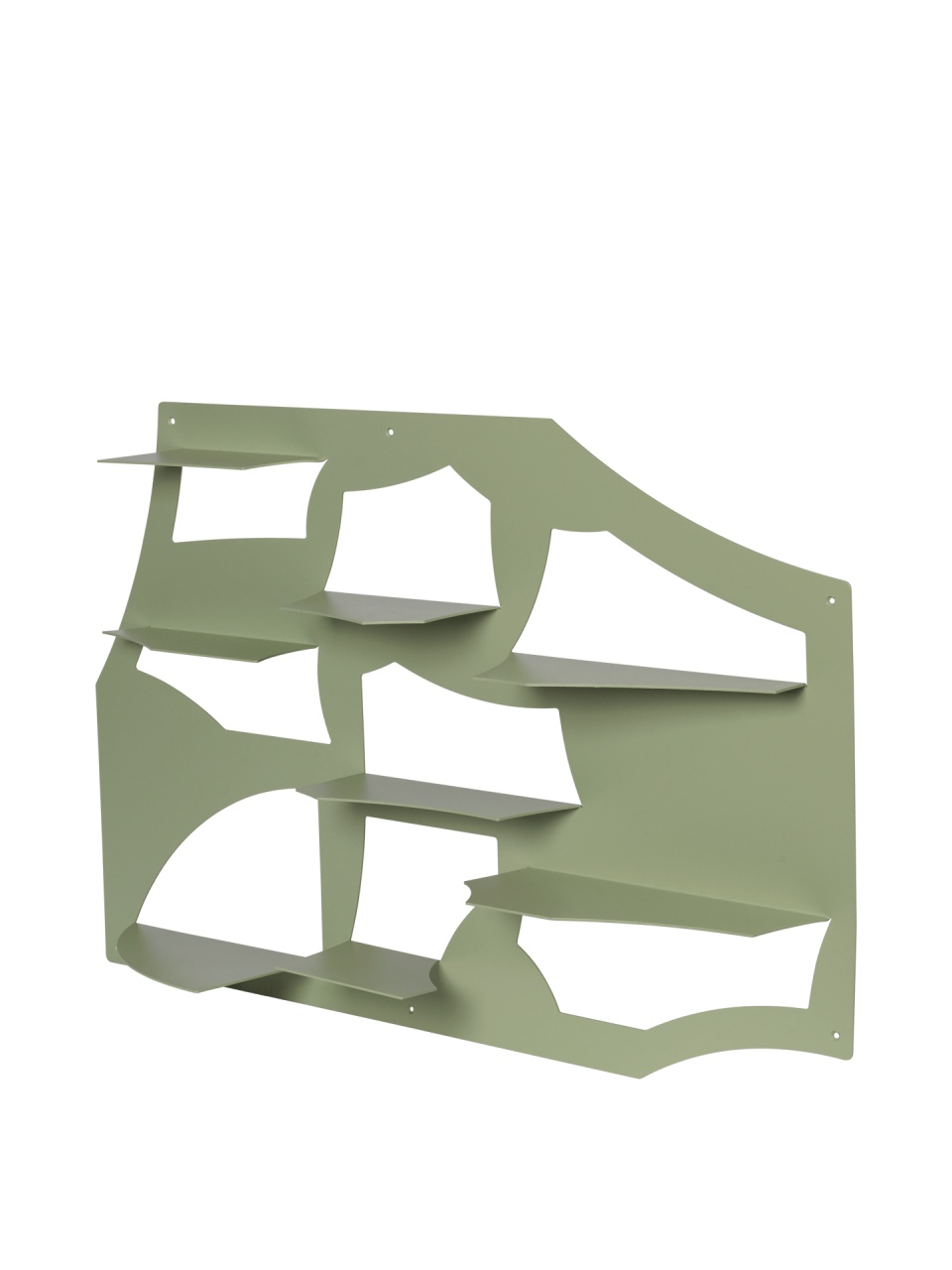 Wall Shelves & Ledges Etajera de perete verde din metal 50 cm Leta Ferm Living