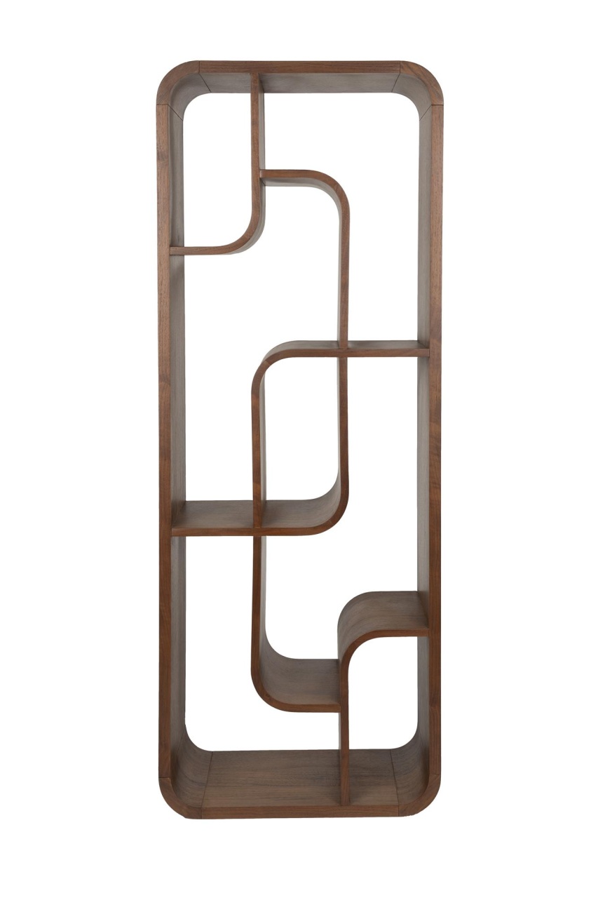 Shelving Etajera maro inchis din lemn 160 cm Seven Zuiver