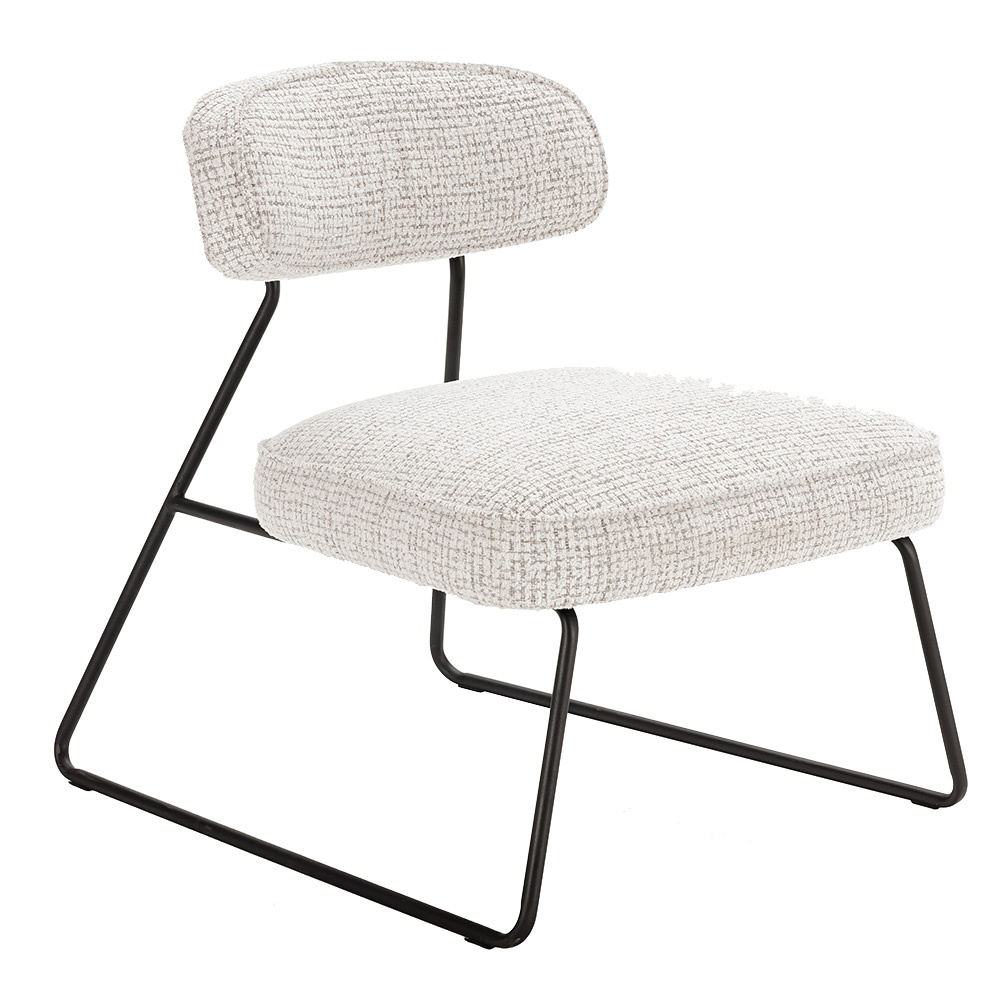 Quiet Object Fotoliu alb/bej din textil Elon Quiet Object