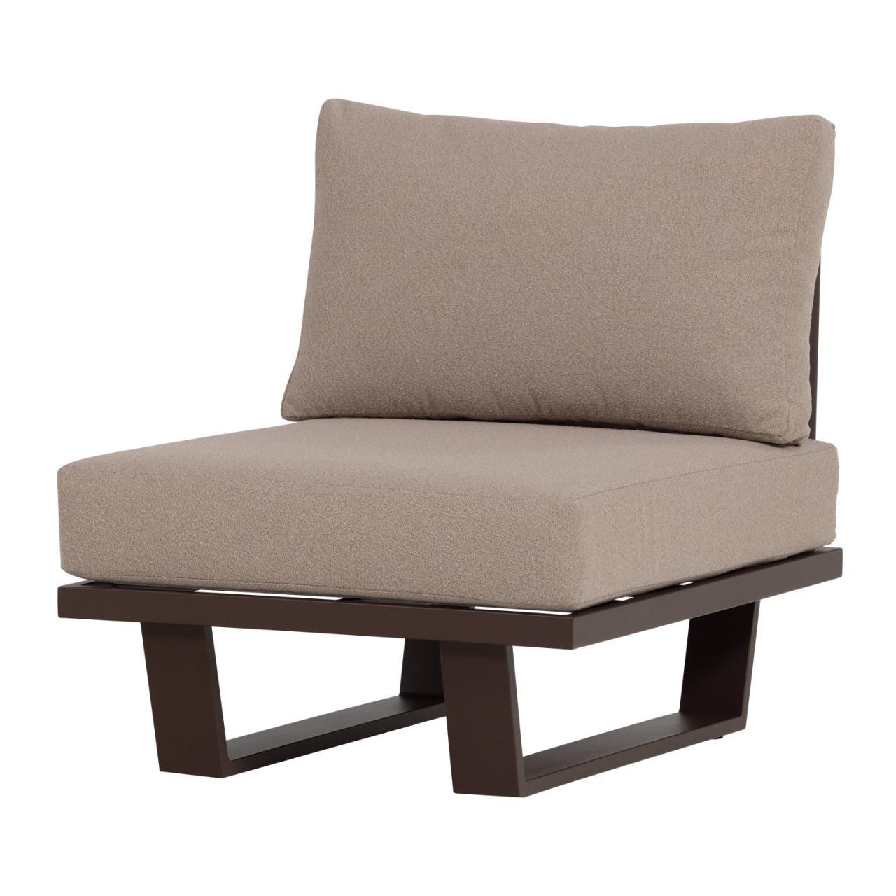 Outdoor Furniture Fotoliu exterior maro din textil Bear Woood