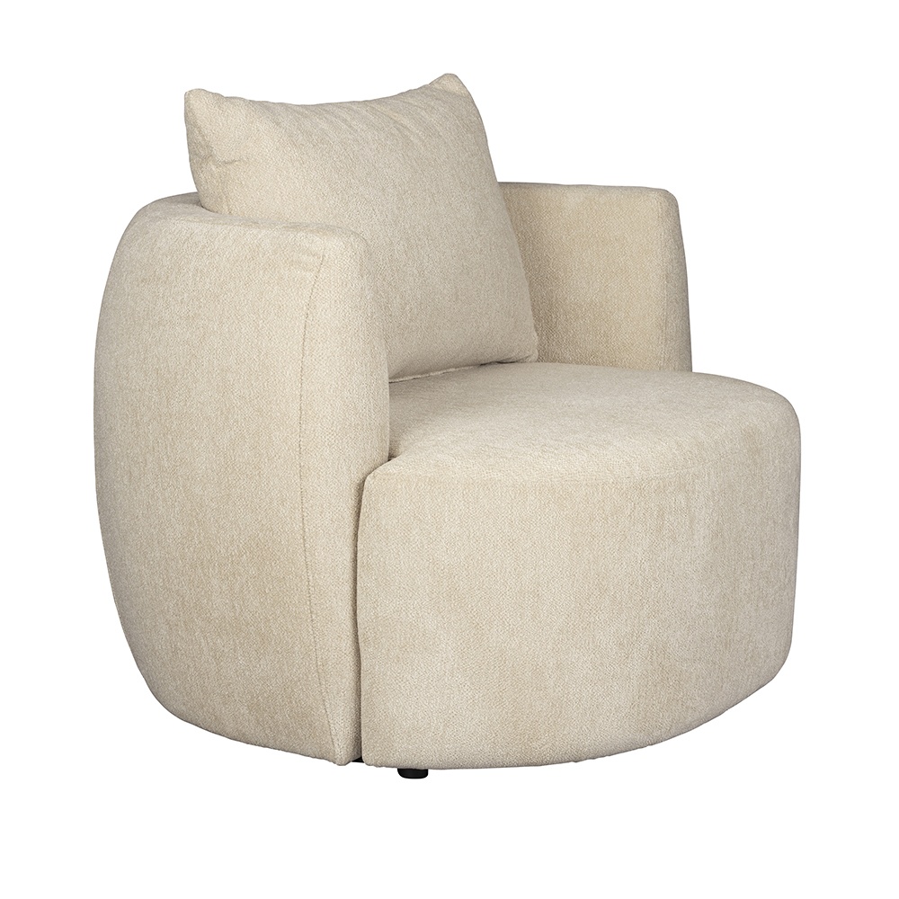 Dutchbone Fotoliu maro latte din textil Rocca Dutchbone