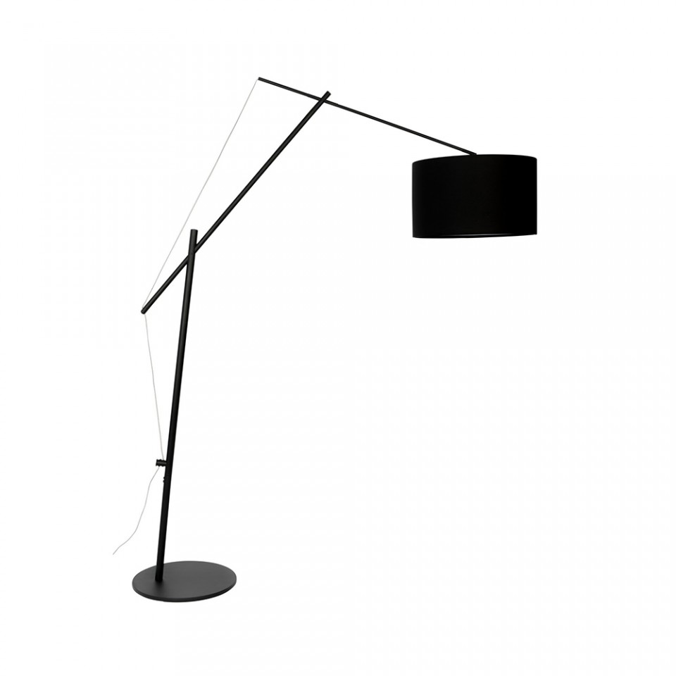 Quiet Object Lampadar negru din textil 210 cm Tokio Quiet Object