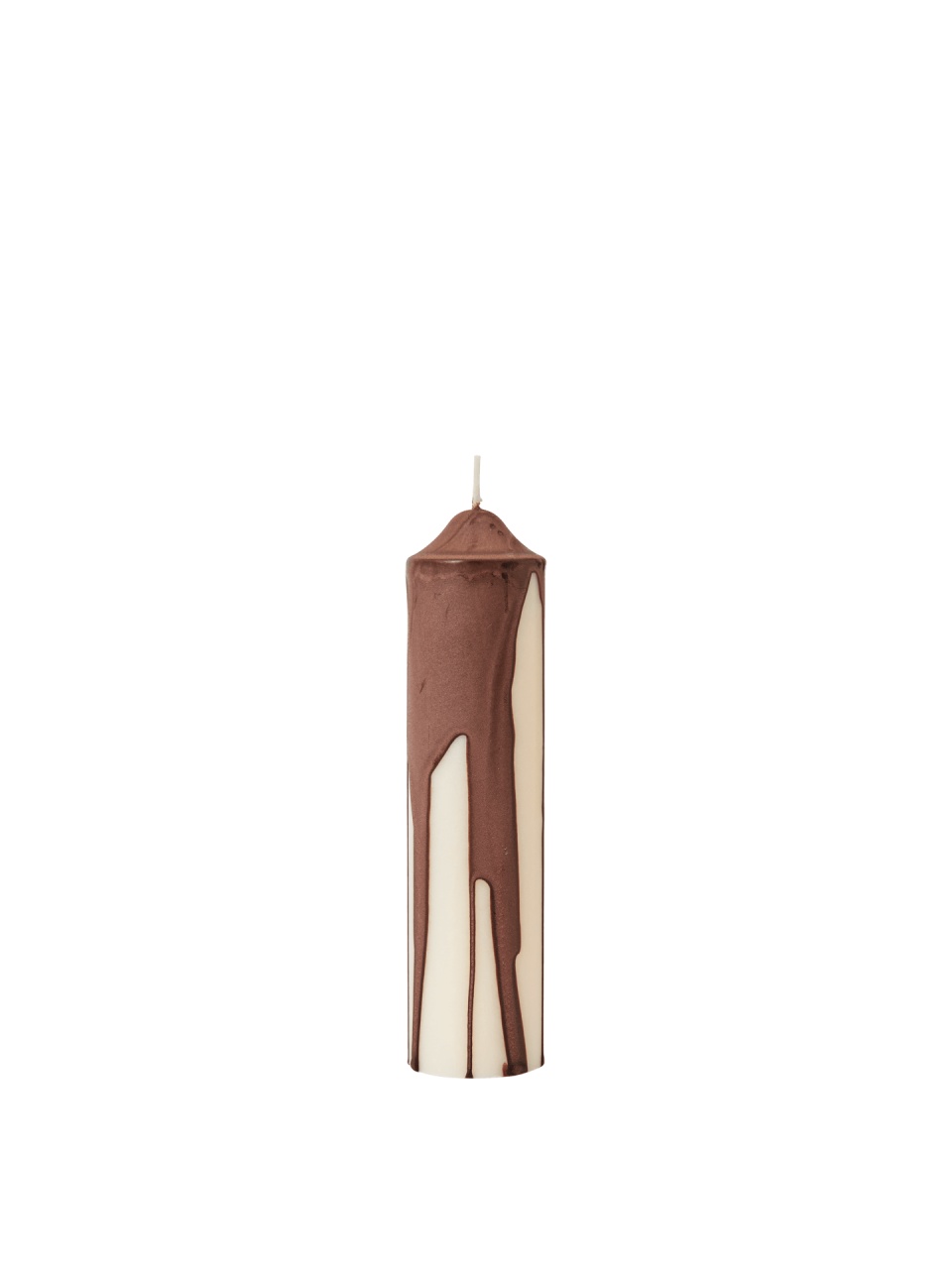 Candles Lumanare maro ciocolata din fibre naturale 20 cm Dryp Ferm Living