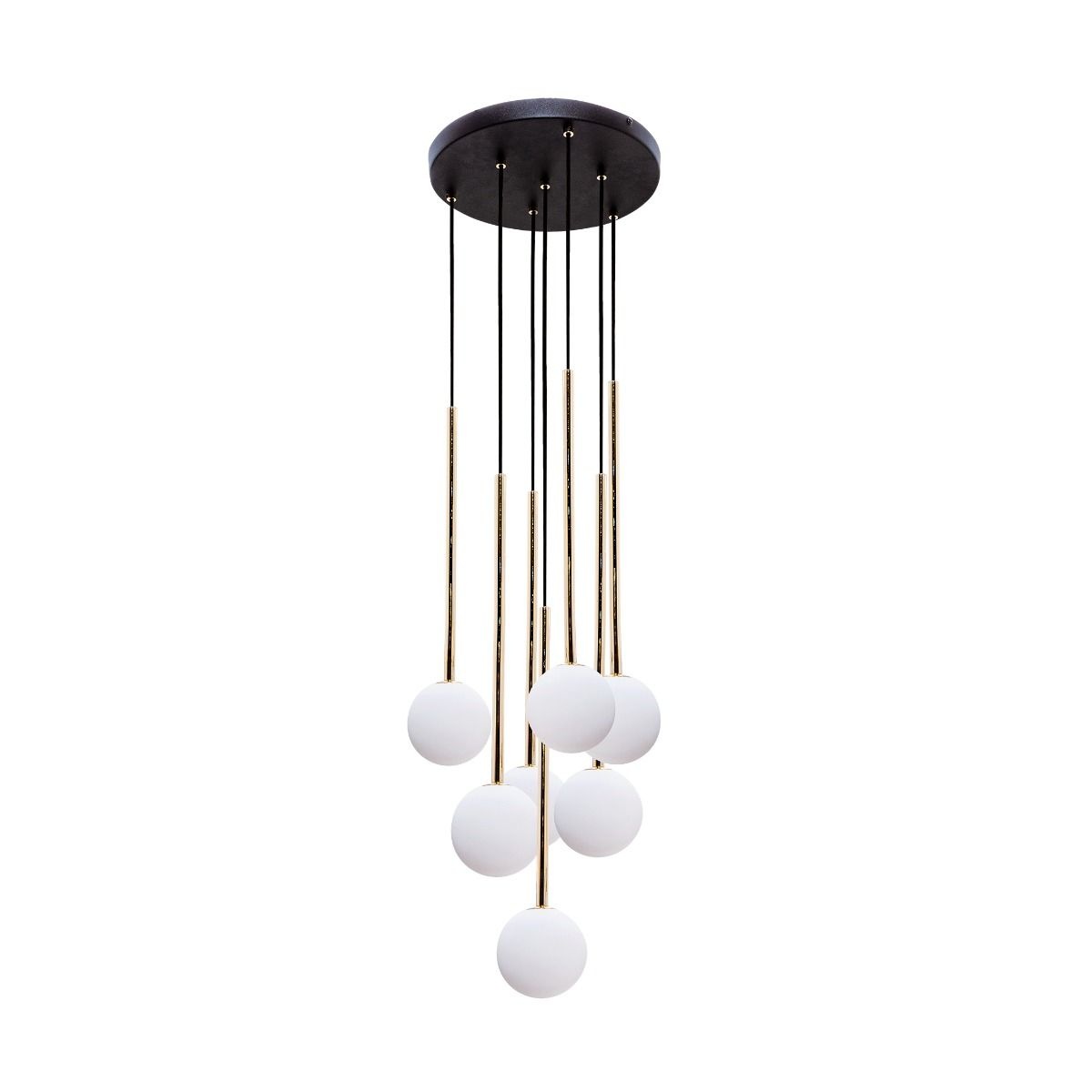 tongkat ali swanson Lustra aurie/alba din metal cu 7 becuri Ali Zuma Line