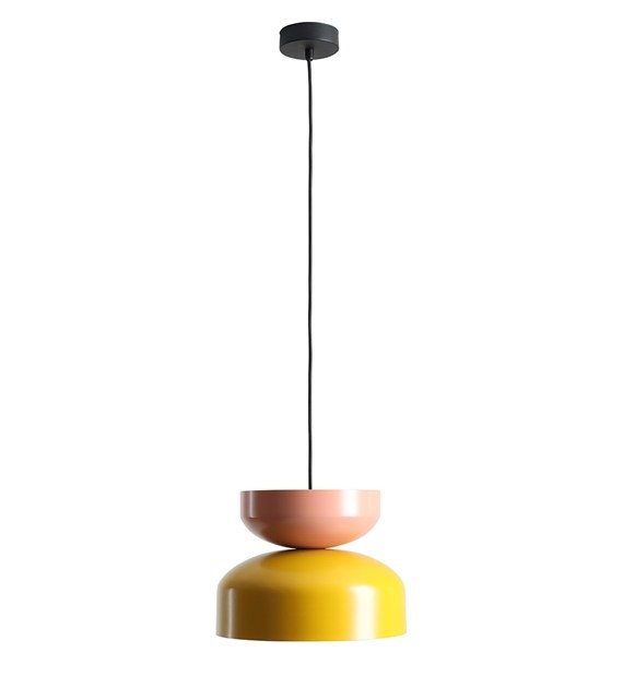 Lighting Fixtures Lustra galbena/rosu corai din metal Tula Aldex
