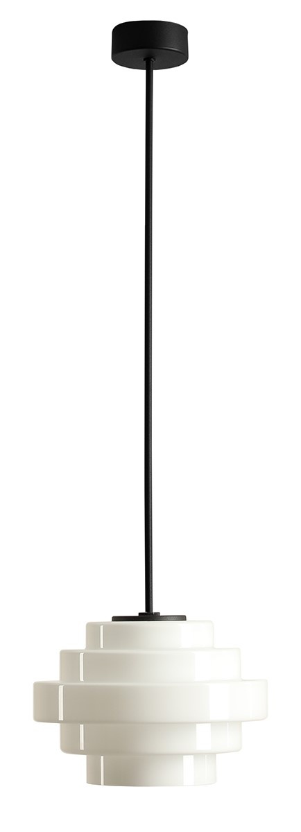 Lighting Fixtures Lustra neagra/alba din metal Filo Medium Aldex