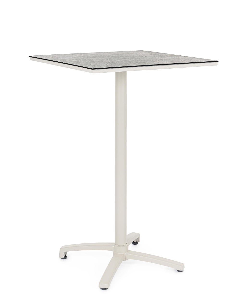 masa bar Masa bar exterior alba/gri din metal 70x70 cm Clarest Bizzotto
