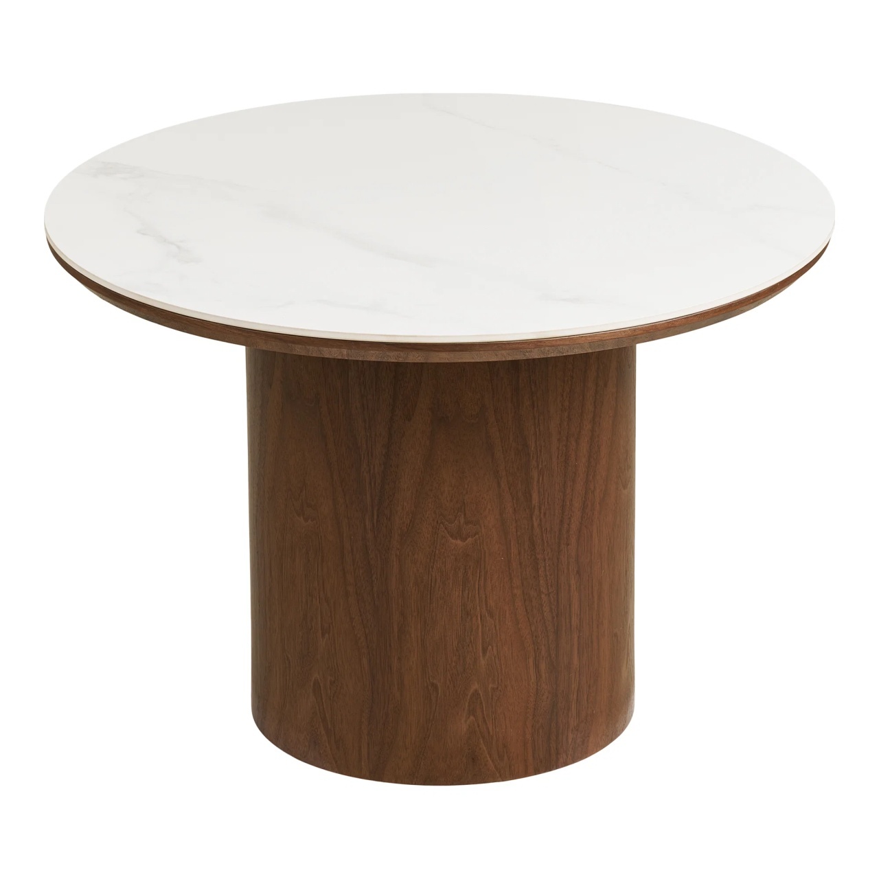 Coffee Tables Masa de cafea alba/maro din ceramica 60 cm Noli House Nordic