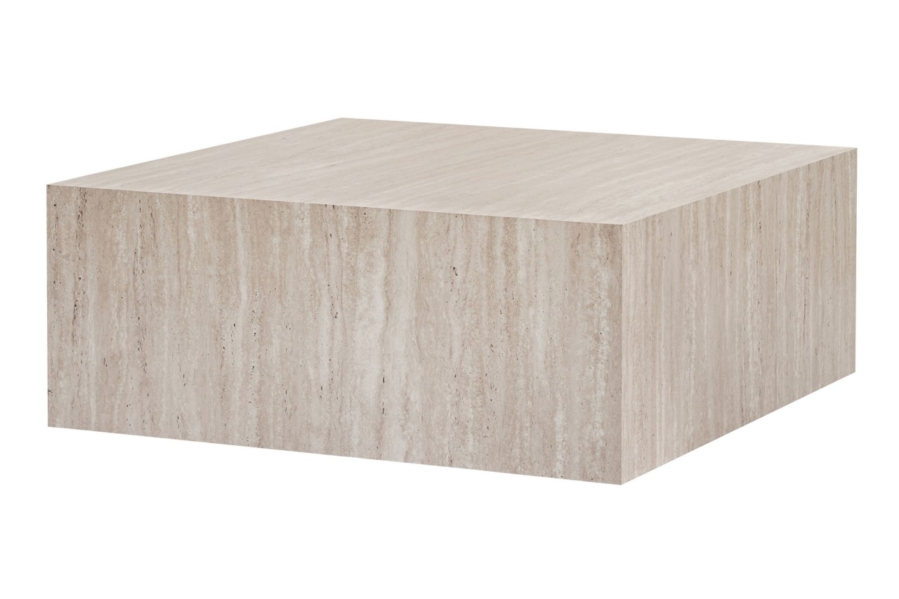 Coffee Tables Masa de cafea crem 90x90 cm Prizma Nordure