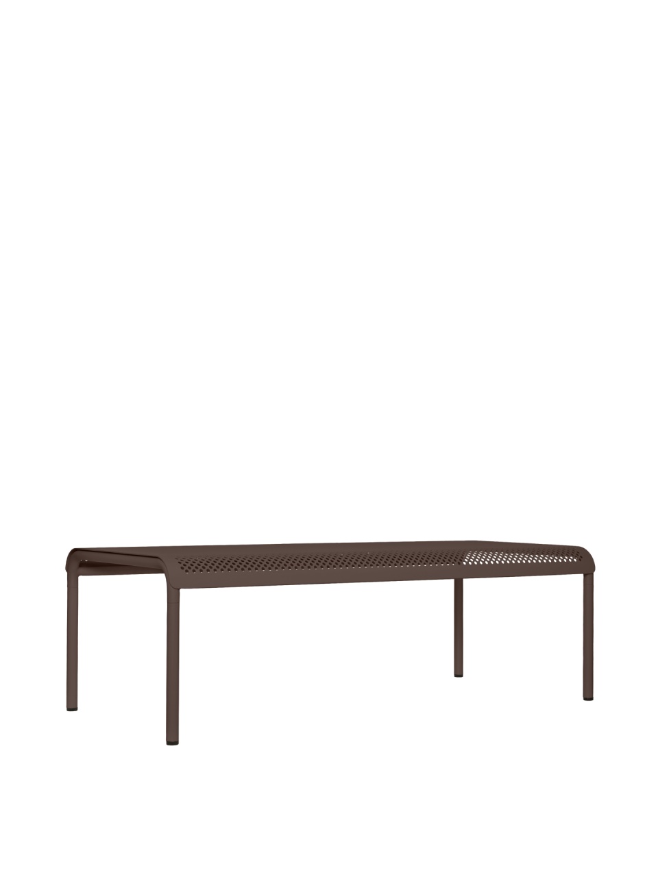 Furniture Masa de cafea exterior maro ciocolata din metal 57x114 cm Dapple Ferm Living