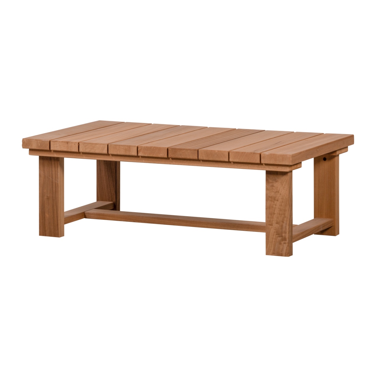 Outdoor Furniture Masa de cafea exterior maro din lemn 68x122 cm Banco Woood