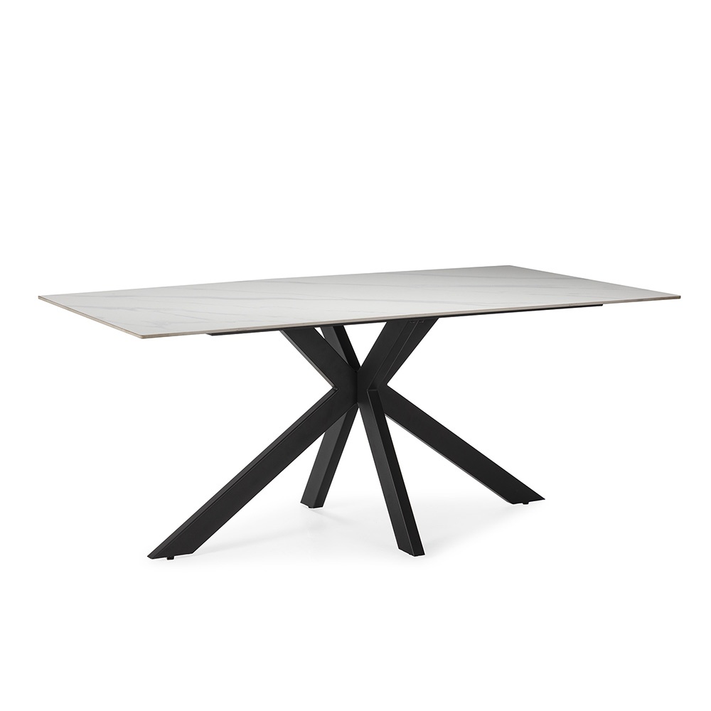 Quiet Object Masa dining alba/neagra din ceramica 90x180 cm Bimba Quiet Object