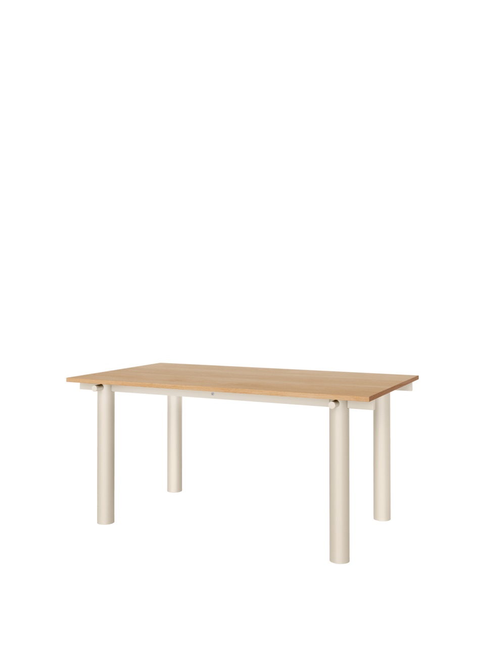 Masa dining crem casmir/maro deschis din metal 90x160 cm Atura Ferm Living
