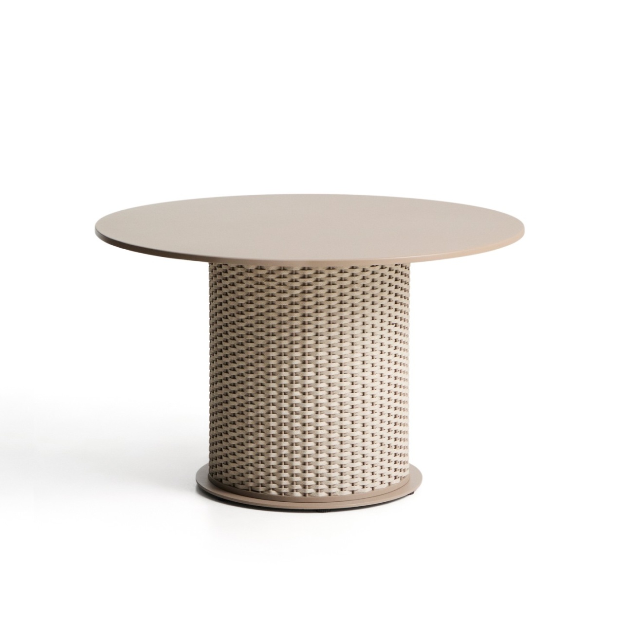Outdoor Furniture Masa dining exterior grej din metal 120 cm Sedalis Kave Home