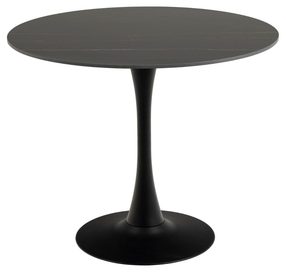 Quiet Object Masa dining neagra din ceramica 90 cm Malta Grantham Quiet Object