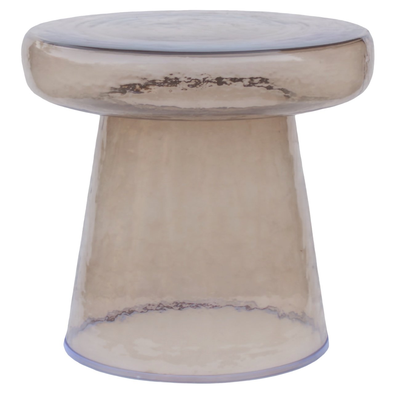 Accent Tables Masa laterala maro din sticla 40 cm Loma Woood