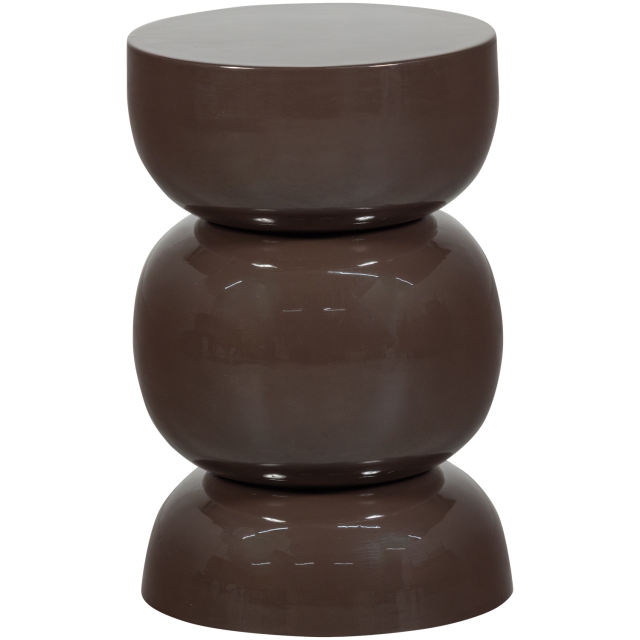 Accent Tables Masa laterala maro inchis din metal 30 cm Breno Woood