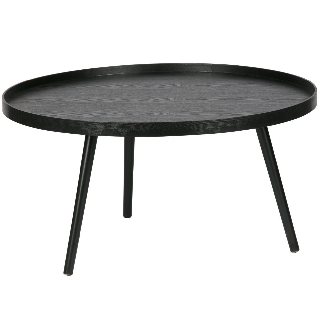 Accent Tables Masa laterala neagra din lemn 78 cm Meza Woood