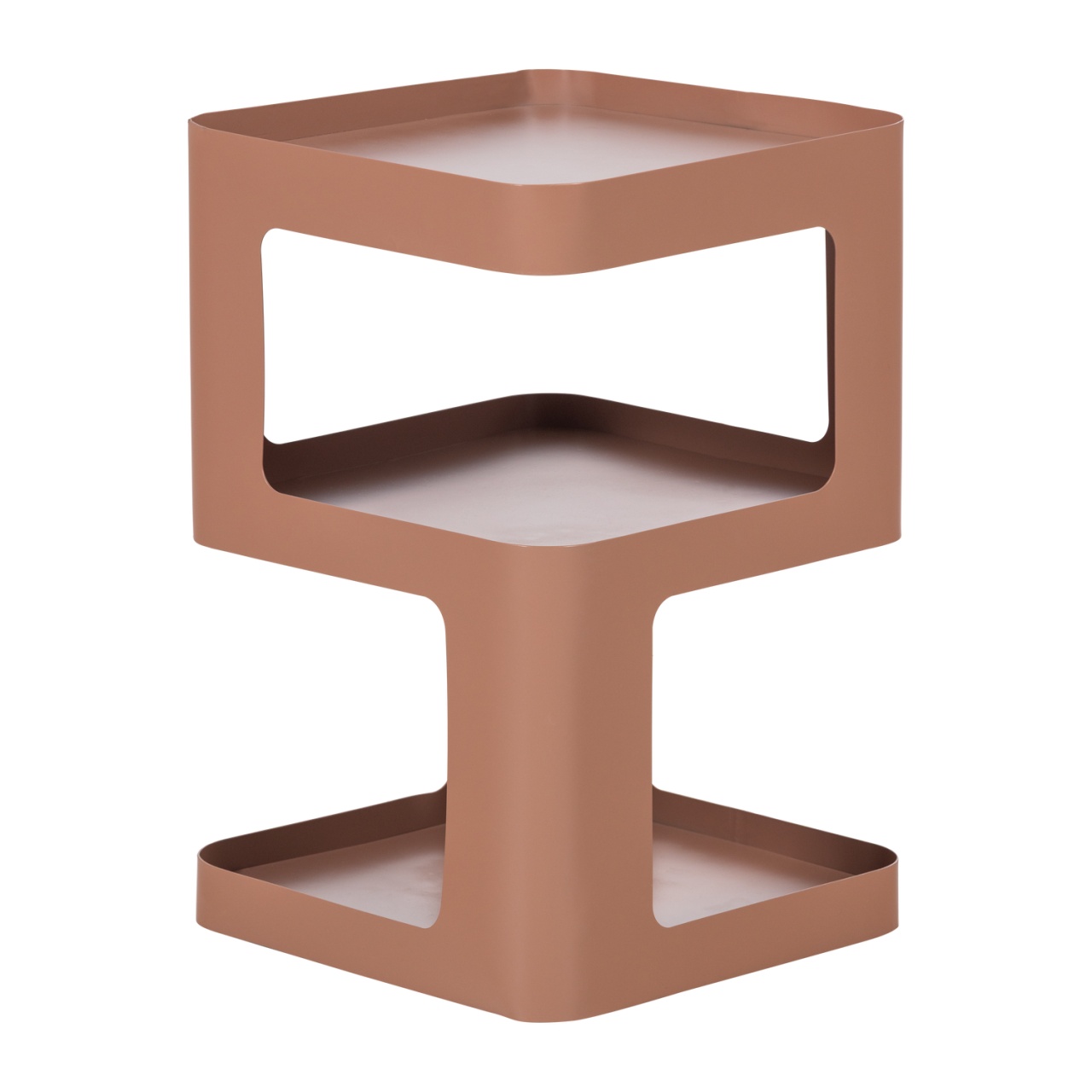 Accent Tables Masa laterala roz somon din metal 35x35 cm Riv Woood