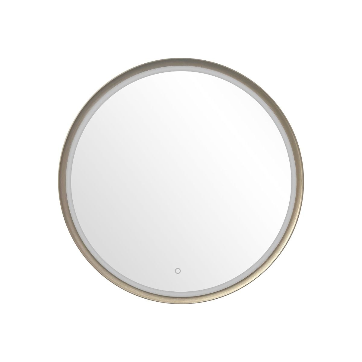 Mirrors Oglinda cu LED rotunda aurie din metal 80 cm Lustro Art Zuma Line