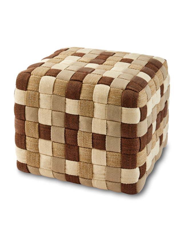 Outdoor Furniture Puf exterior bej din plastic 40x40 cm Braided Pols Potten