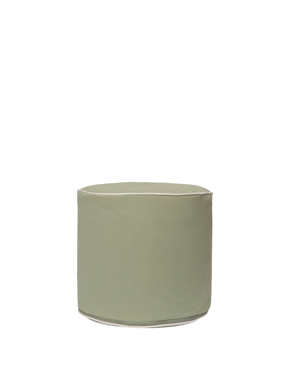 Ottomans Puf rotund verde ceai din bumbac 40 cm Billow Ferm Living