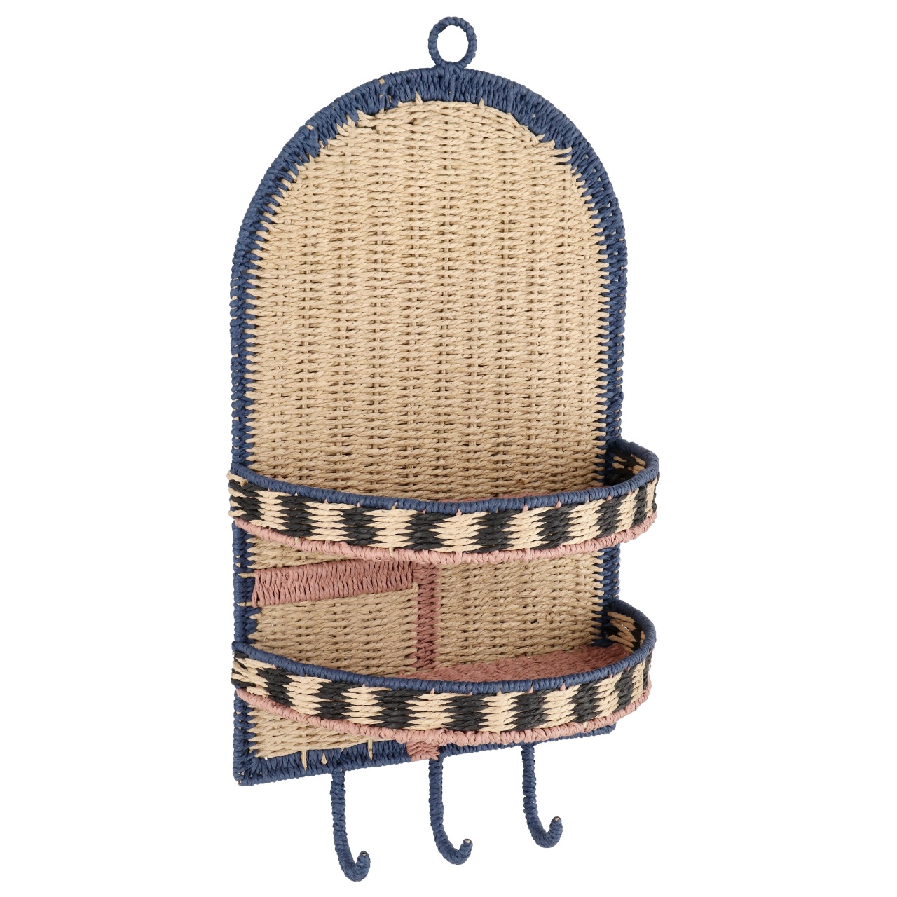 Storage Hooks & Racks Raft maro/albastru din hartie 60 cm Kya Bizzotto