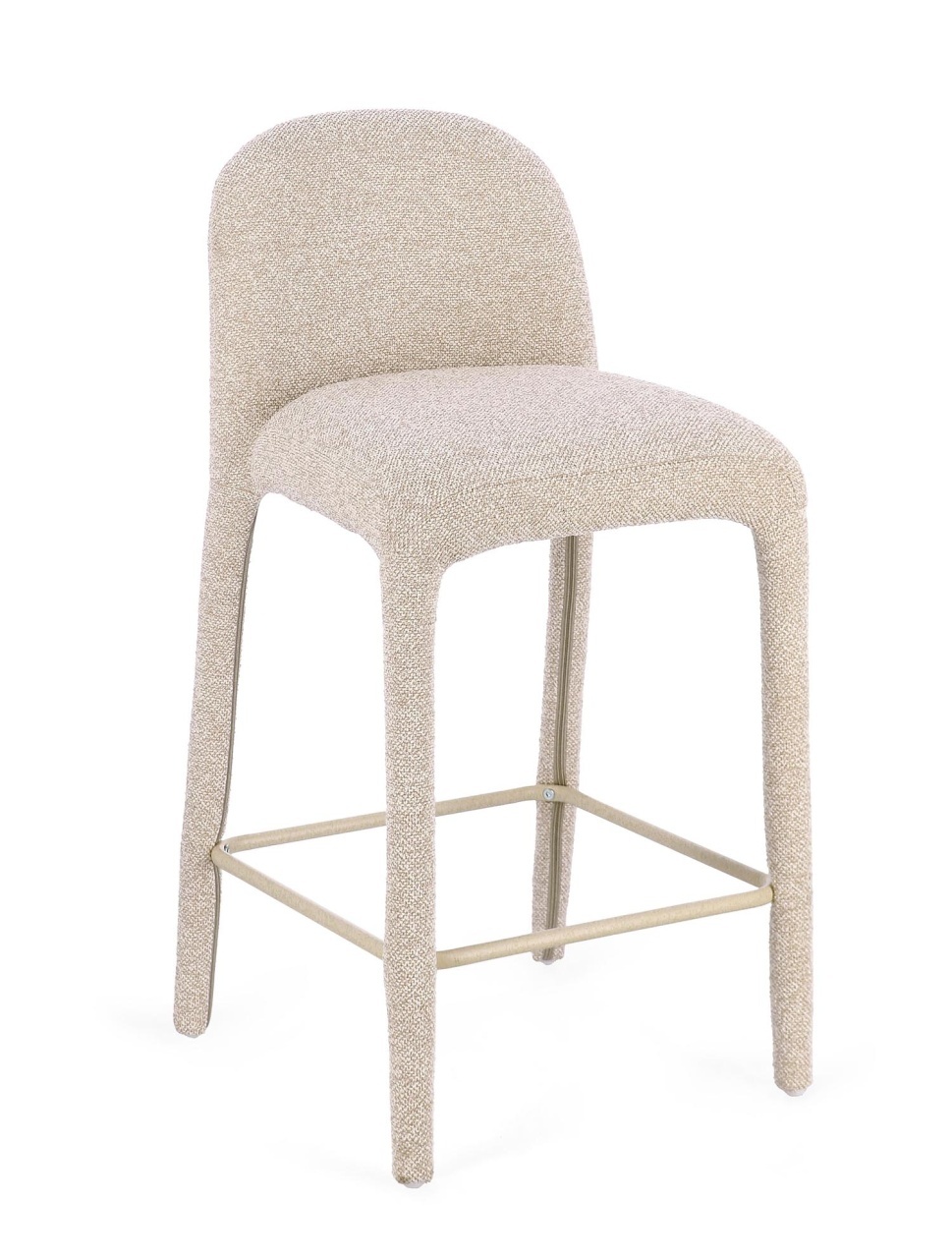 Chairs Scaun bar bej din textil Antara Boucle Bizzotto