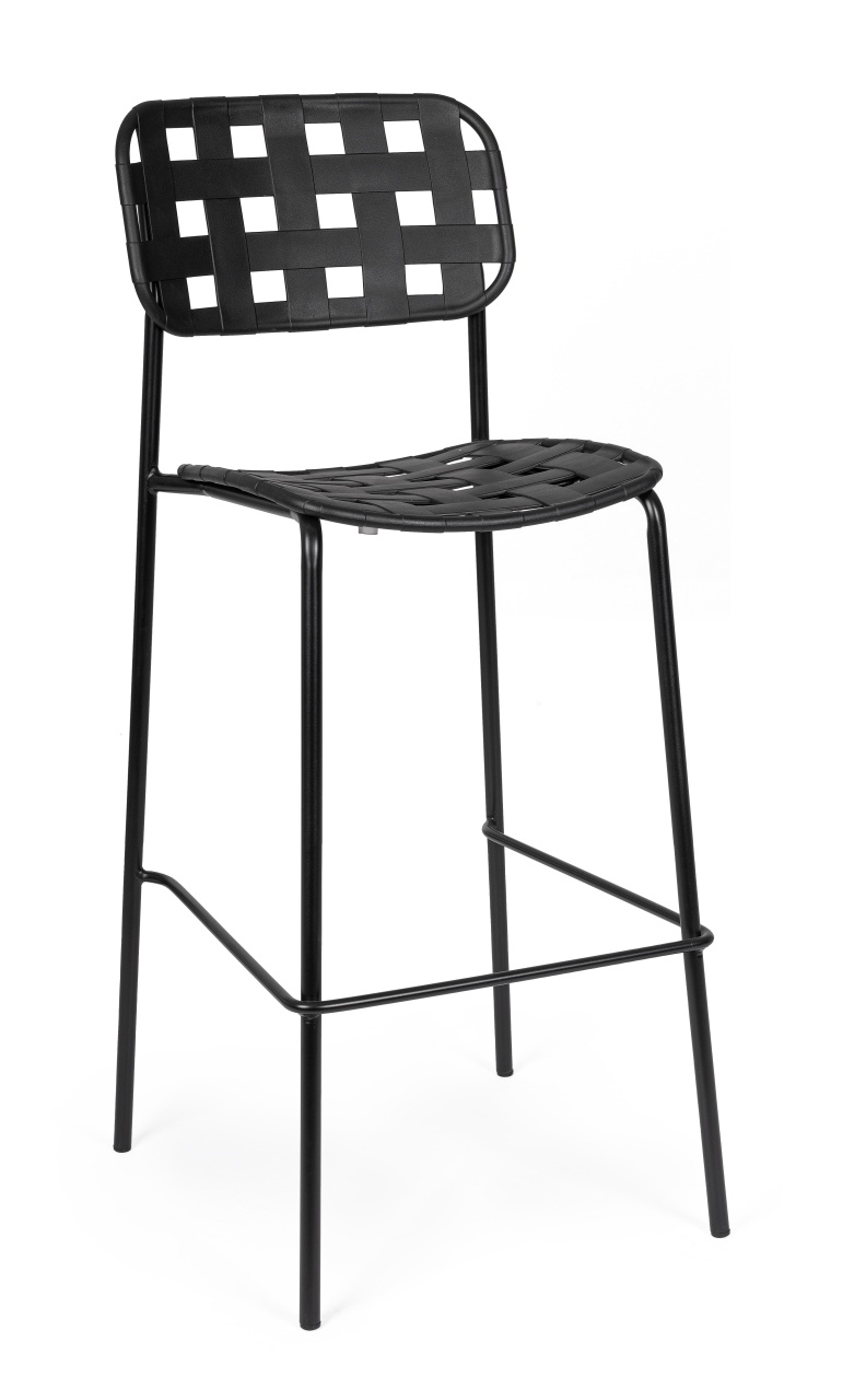 Outdoor Furniture Scaun bar exterior negru din metal Clover Bizzotto