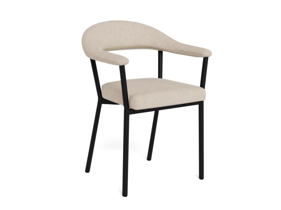 Actona Company Scaun dining bej/negru din textil Vivi Chenille Actona Company
