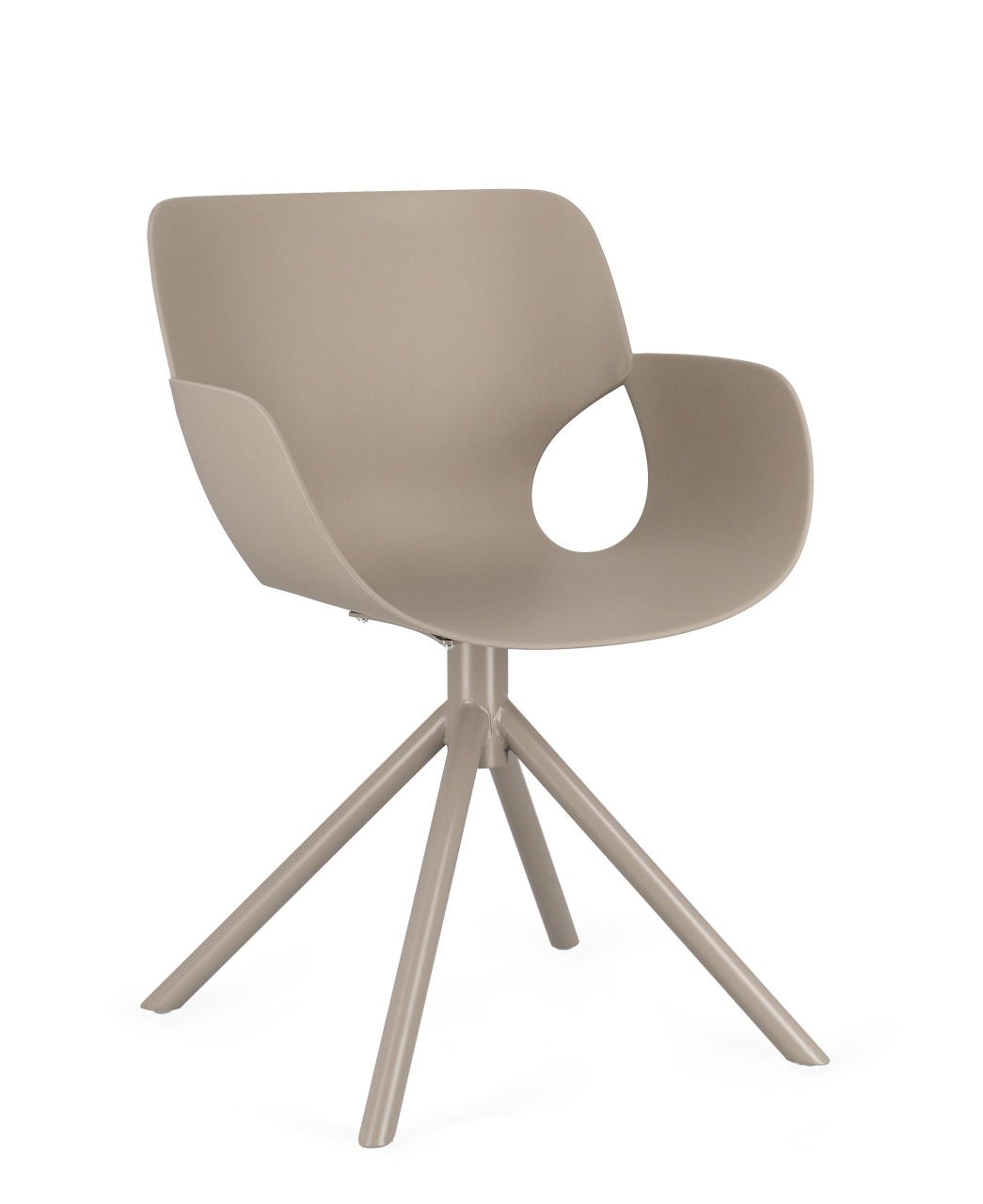 Outdoor Furniture Scaun dining exterior gri din plastic Lennon Bizzotto