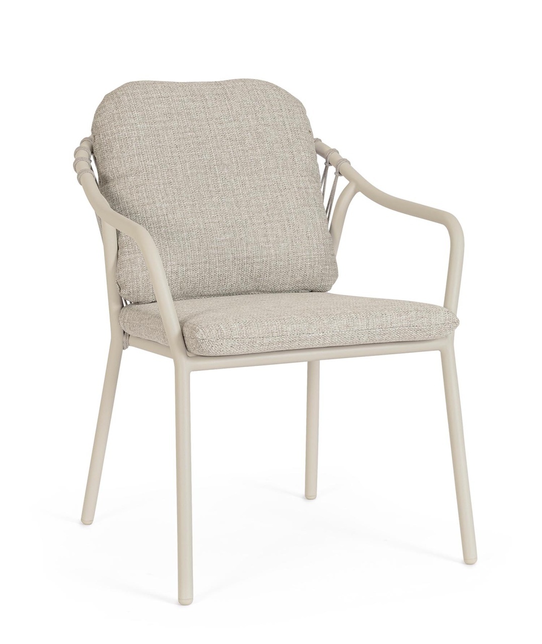 Furniture Scaun dining exterior gri din textil Edvige Bizzotto